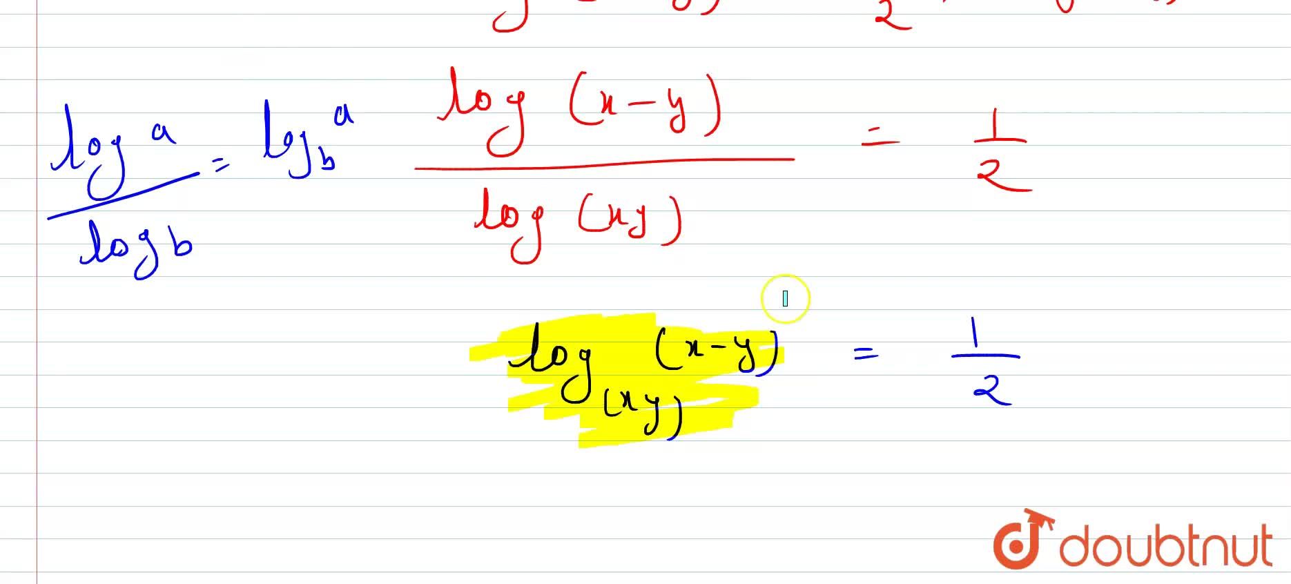 If X 2 Y 2 3xy 0 And X Gt Y Then Find The Value Of Log Xy X Y