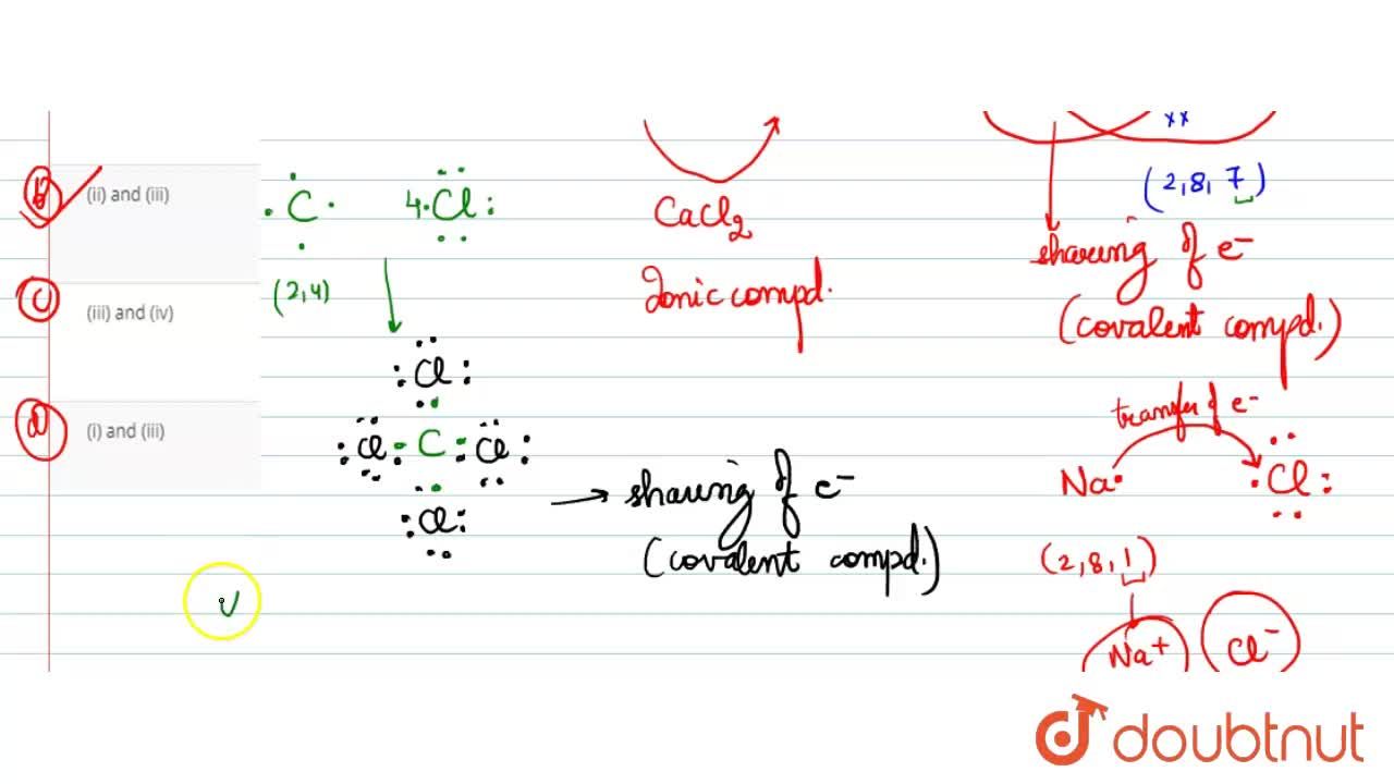Which Of The Following Are Not Ionic Compounds ? (I) Cacl_(2) (Ii) Hcl (Ii)  C Cl_(4) (Iv) Nacl Which Of The Following Are Not Ionic Compounds ? (I) Cacl_(2) (Ii) Hcl (Ii)  C Cl_(4) (Iv) Nacl