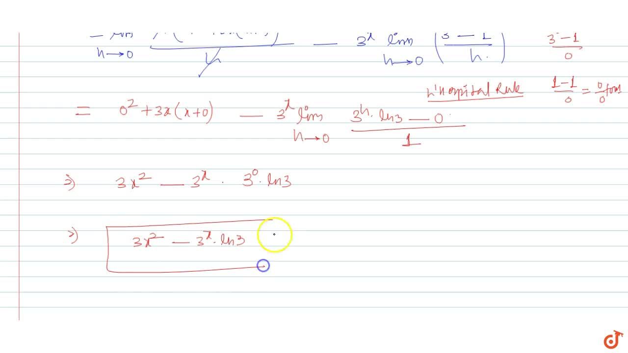 Find The Derivative Of Y X 3 3 X With Respect To X Using First Principle