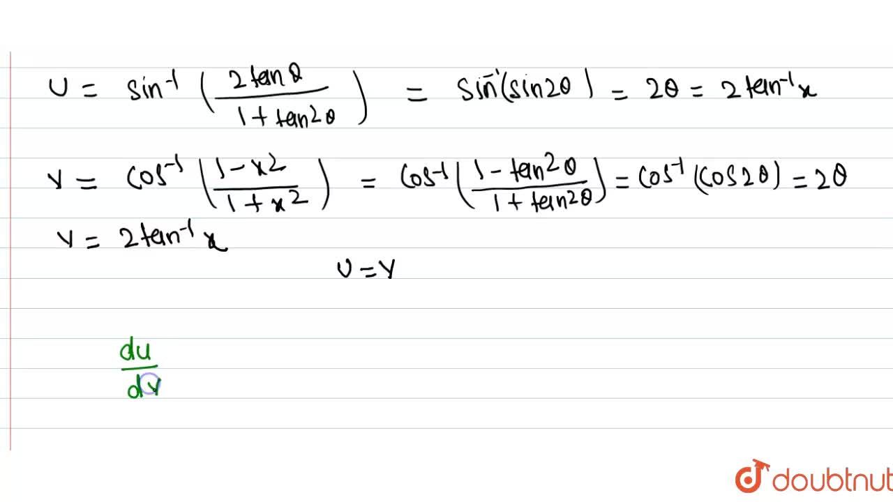 Differentiate Sin 1 2x 1 X 2 W R T Cos 1 1 X 2 1 X 2