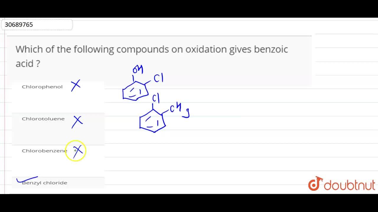 Which Of The Following Gives Benzoic Acid On Oxidation