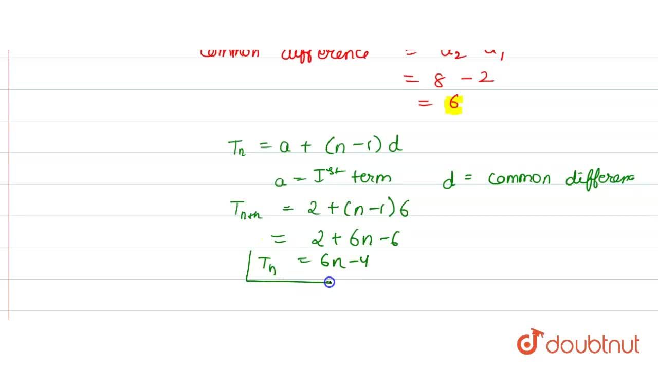 If The Sum Of The First N Terms Of An Ap Is Given By Sn 3n 2 N Then Find Its Nth Terms First Term And Common