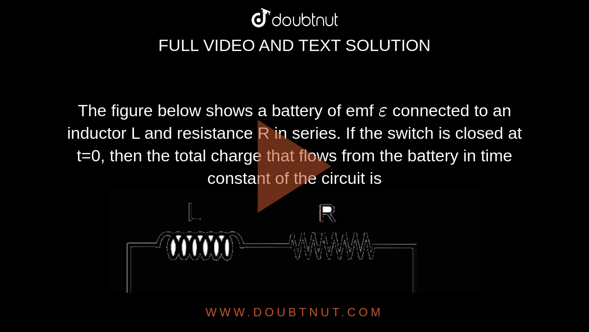 The figure below shows a battery of emf epsilon connected to an