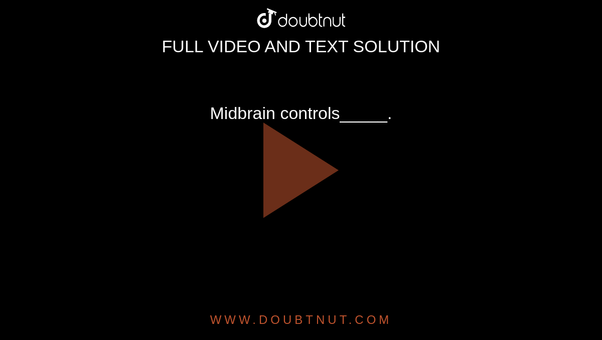Midbrain controls_____.