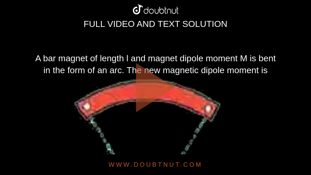 A thin "bar" of length 'l' and moment 'M' is bent at