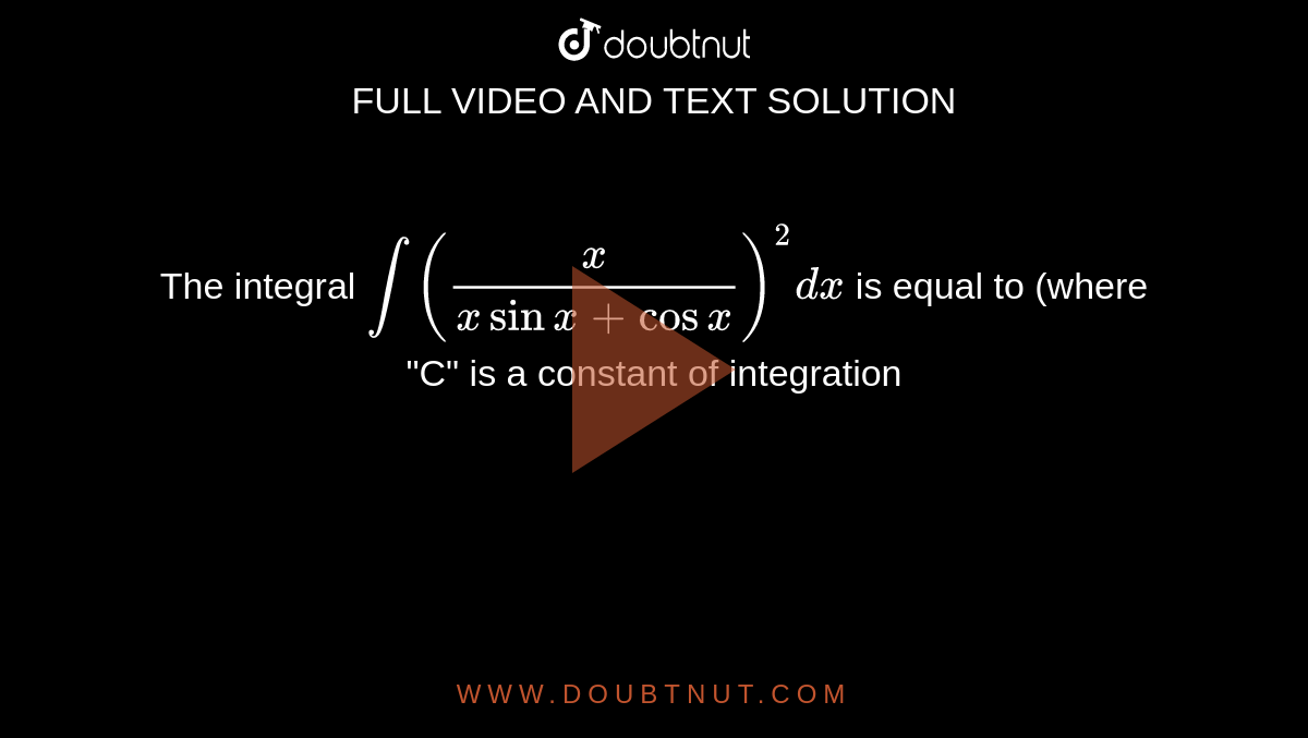 integration of ex sin x cos x dx is equal to