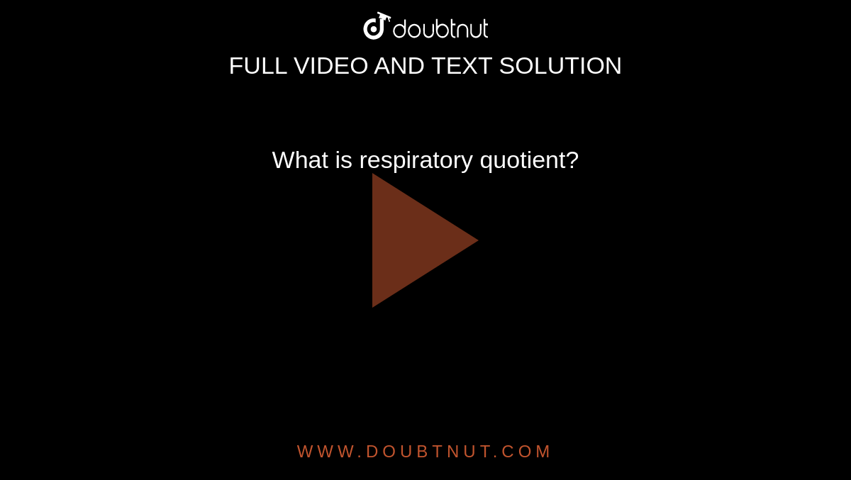 what-is-respiratory-quotient