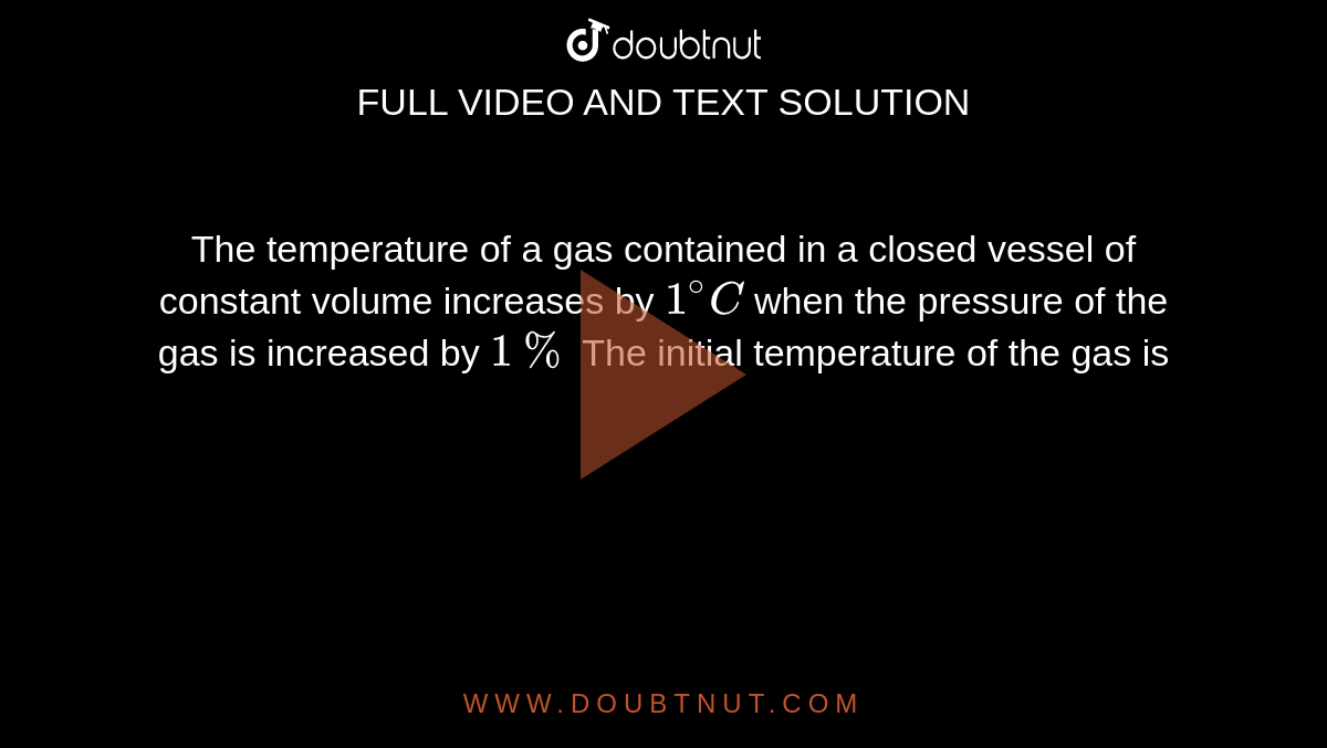 the-temperature-of-a-gas-contained-in-a-closed-vessel-of-constant