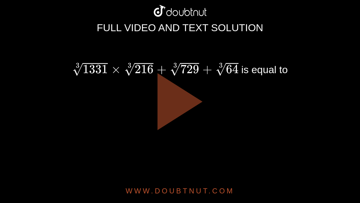 Root 3 Root 3 A 3 Is Equal To