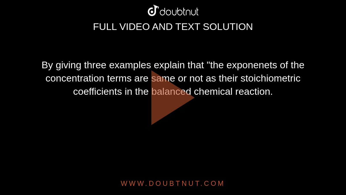 Concentration Chemistry Examples