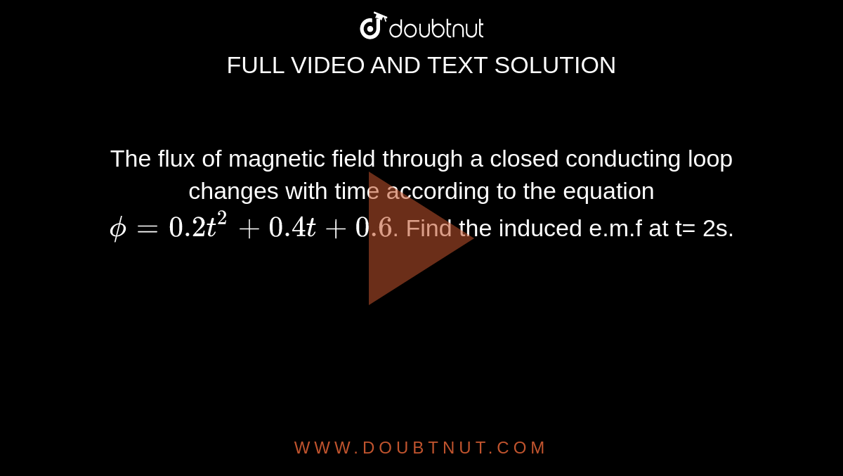 Magnetic Flux Equation