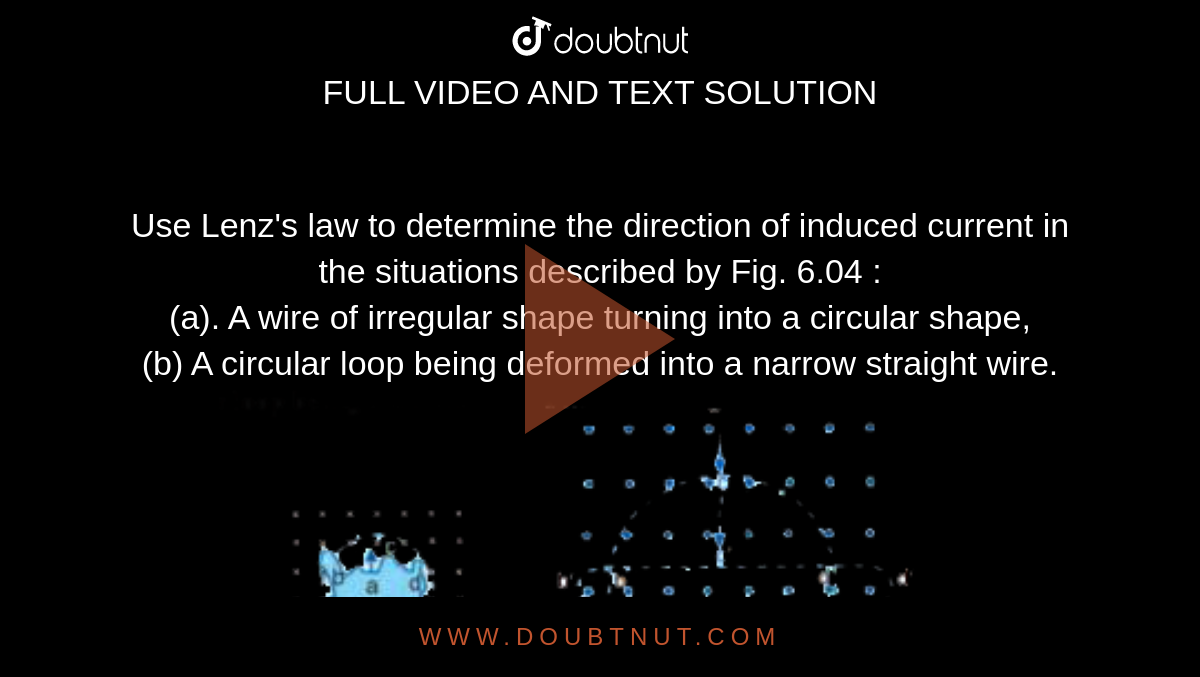 Use Lenz's law to determine the direction of induced current in the