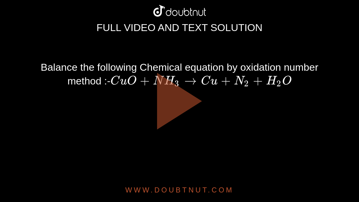 balance-the-following-chemical-equation-by-oxidation-number-method