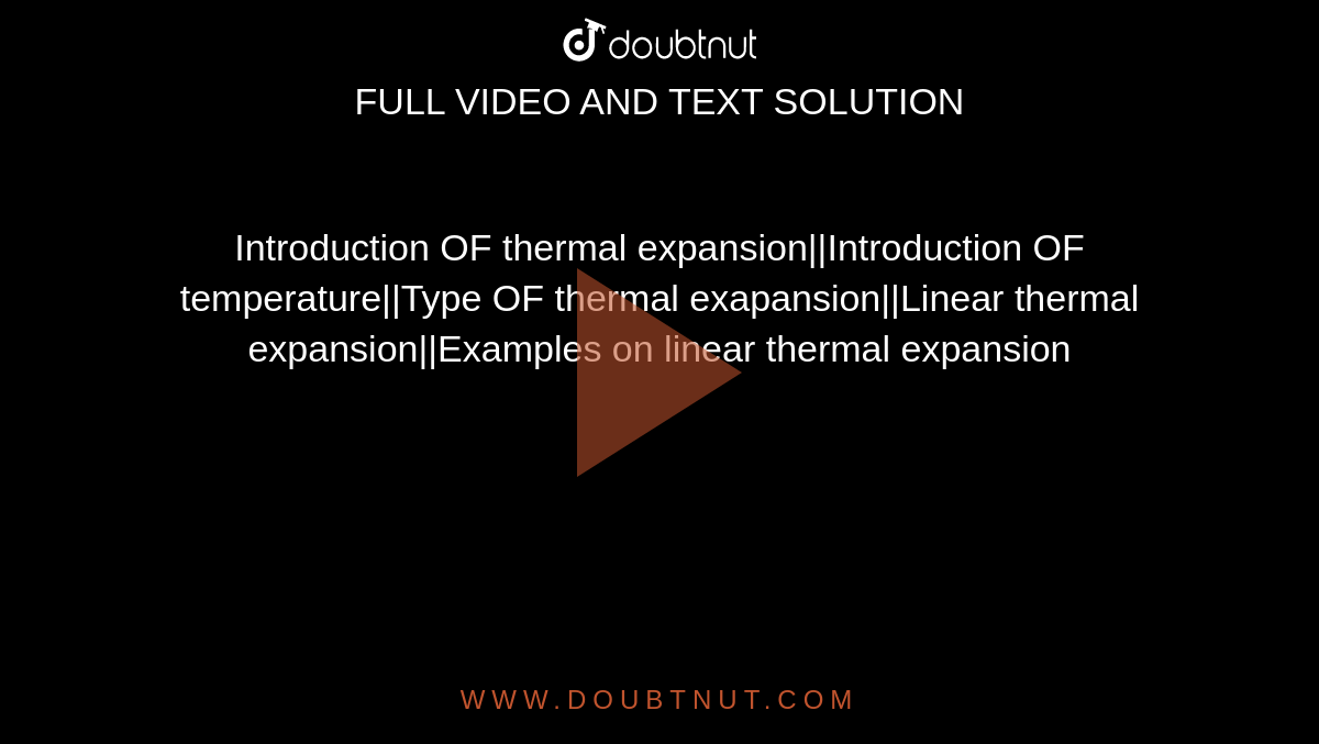 thermal expansion examples