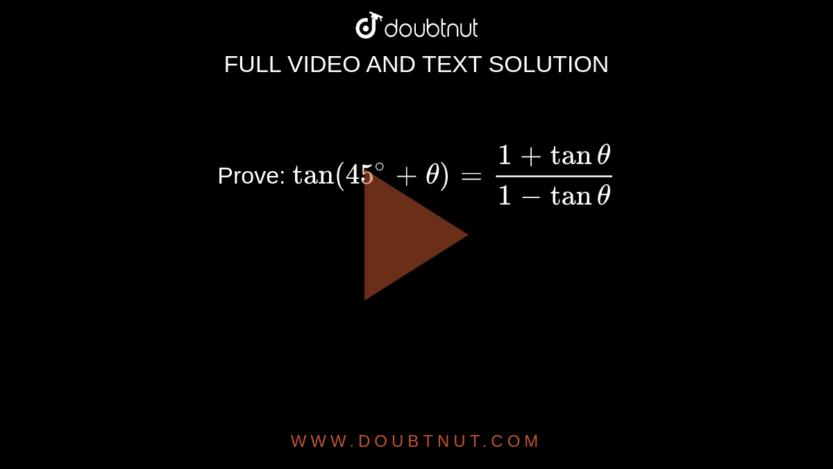 the value of tan 45 theta 2 is