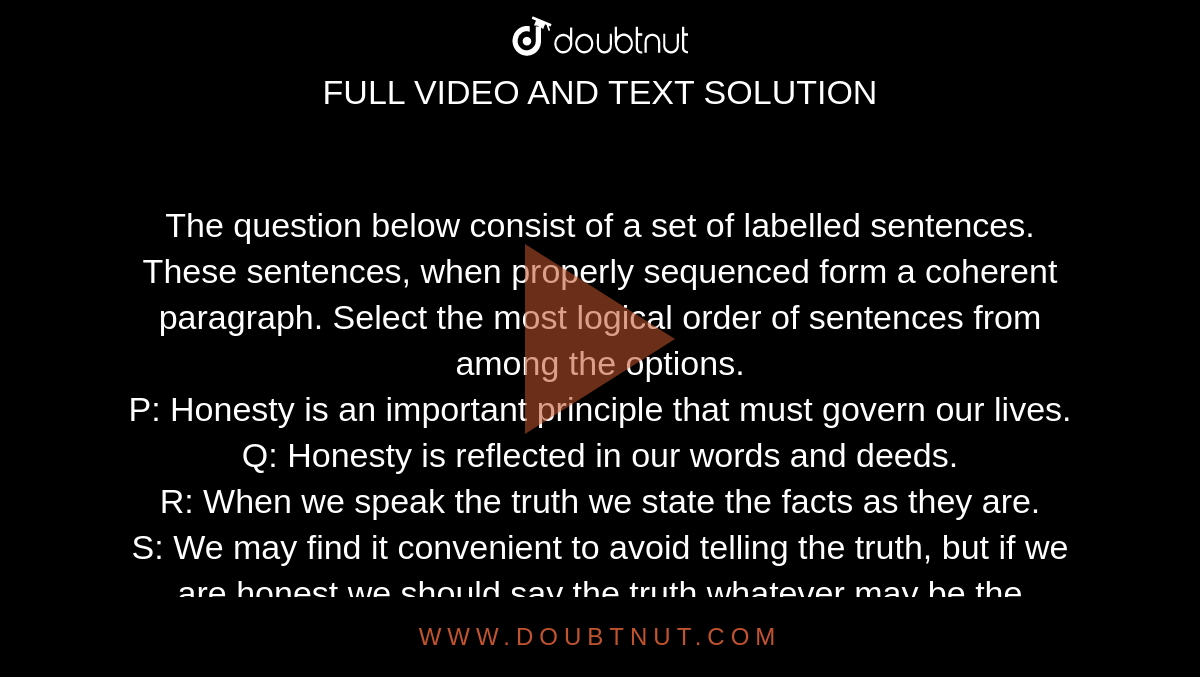 paragraph on honesty