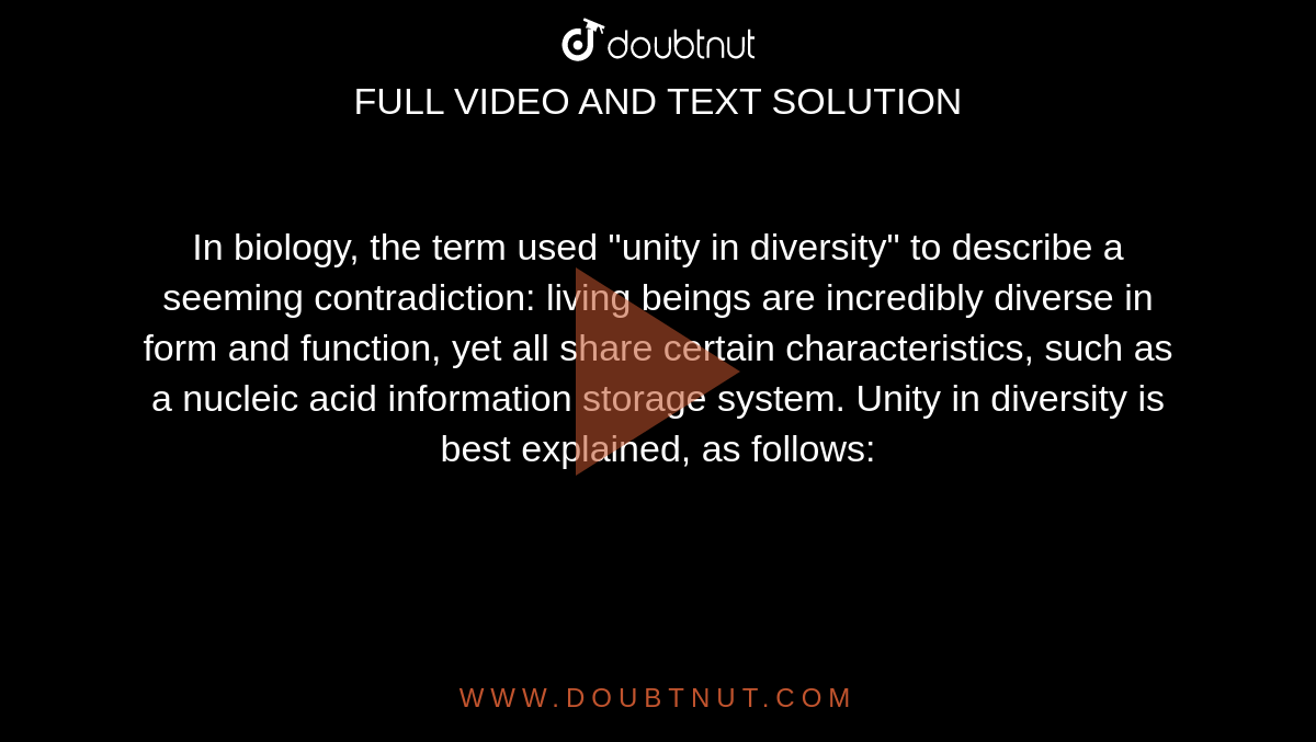 information about unity in diversity