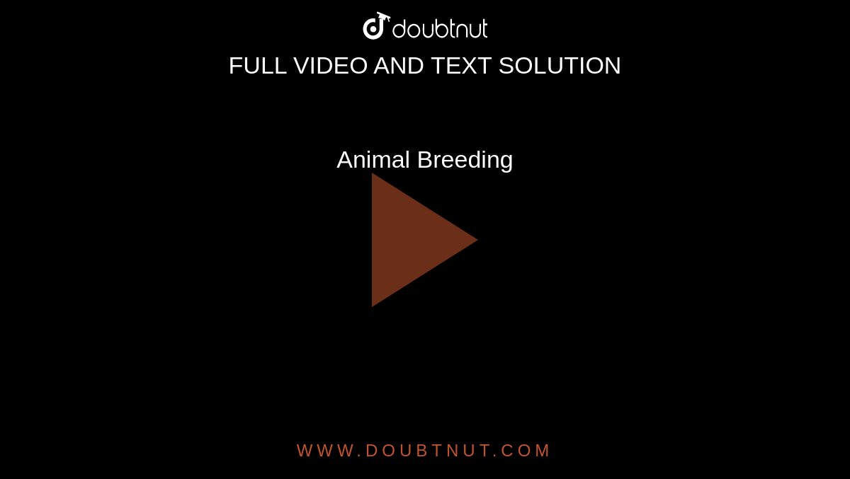 Animal Breeding 
