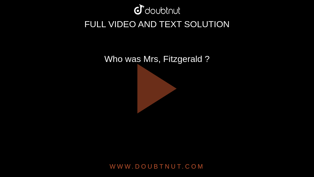 How did MRS. FITZGERALD try to help MRS. PEARSON?