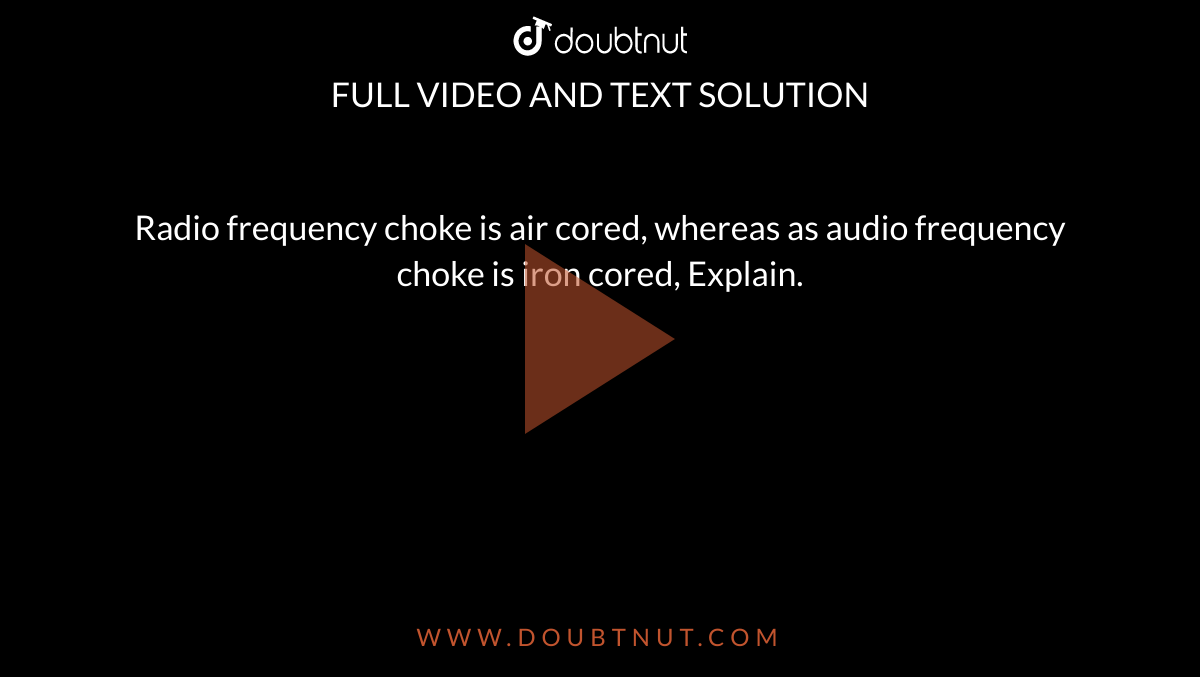 audio frequency choke