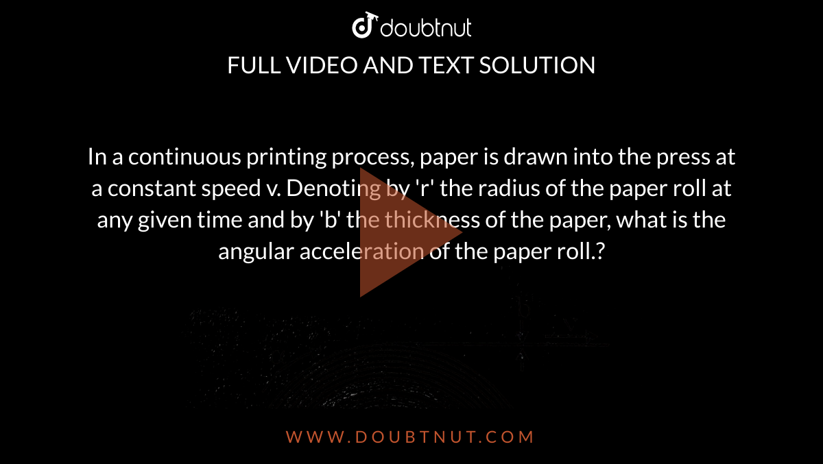 In a continuous printing process, paper is drawn into the press at a c