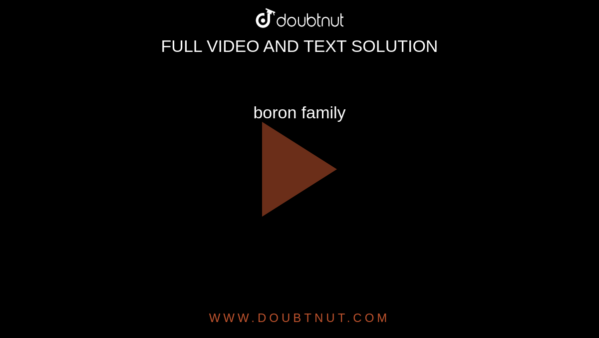 boron family