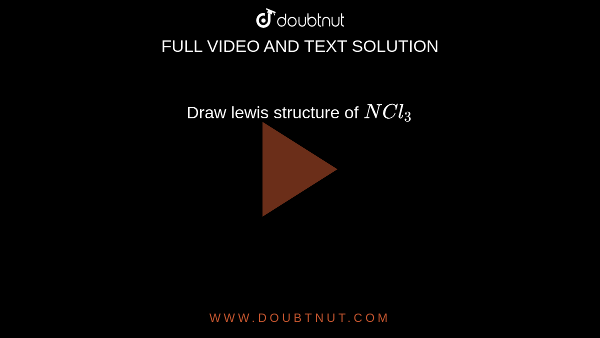 lewis structure ncl3