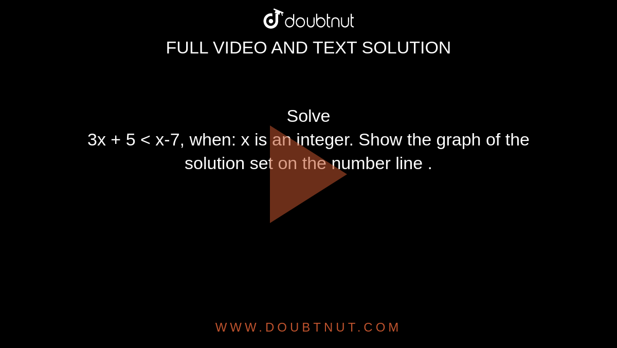 solve-3x-5