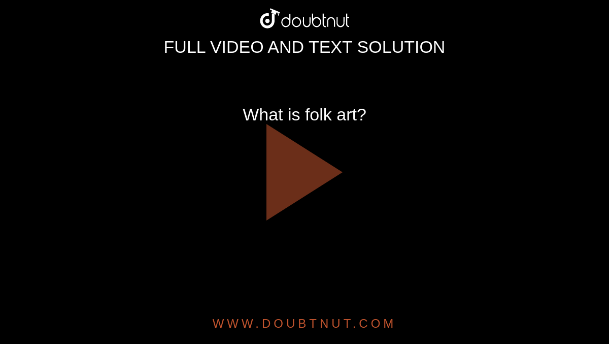 define folk art