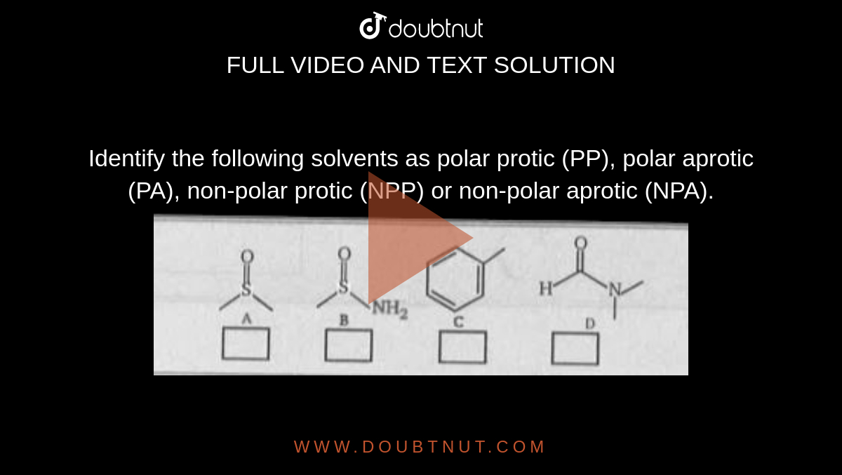 Non Polar Protic Solvents , Protic solvent – DKCICX