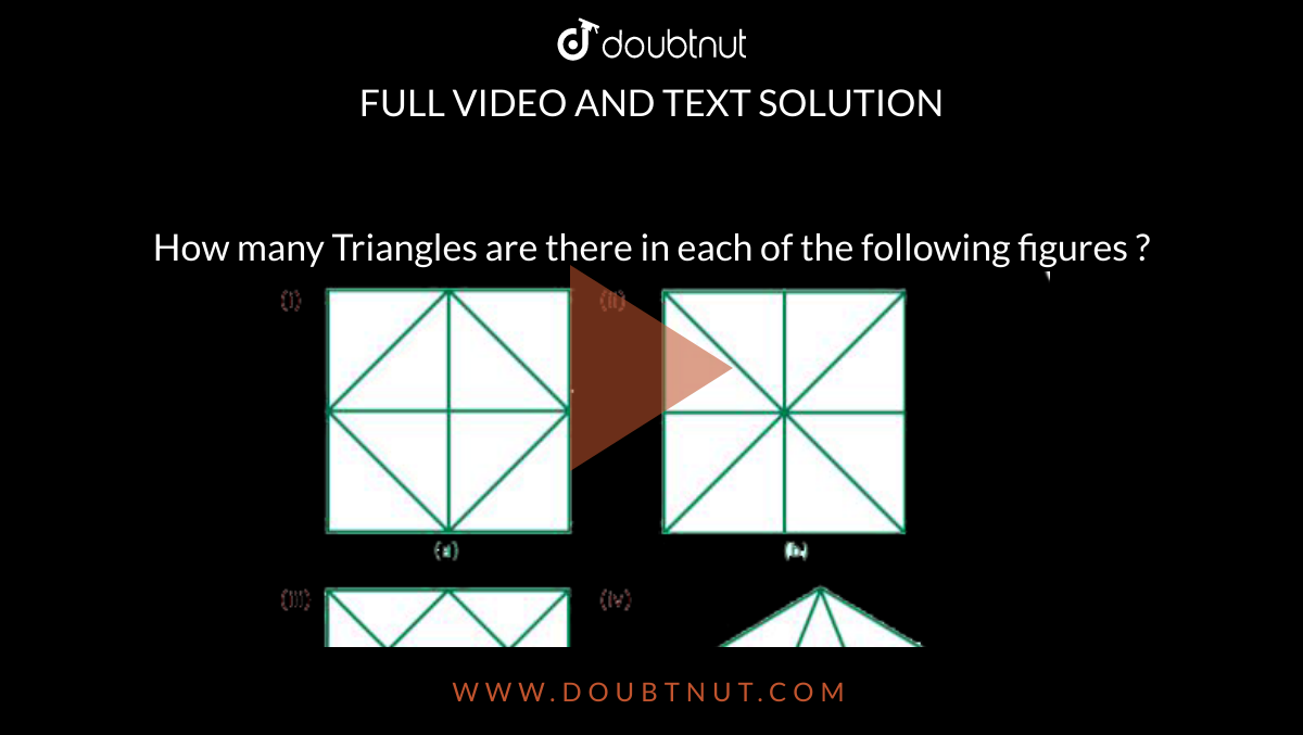 How many Triangles are there in each of the following figures