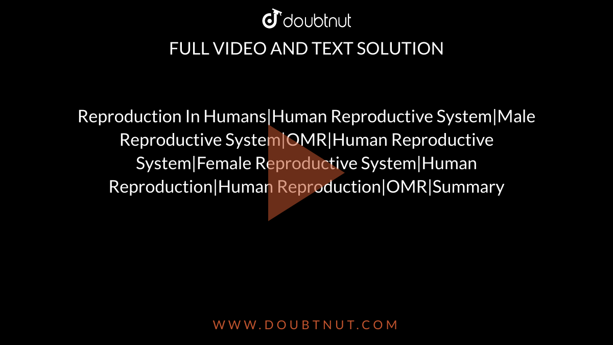 Human Male and female reproductive system