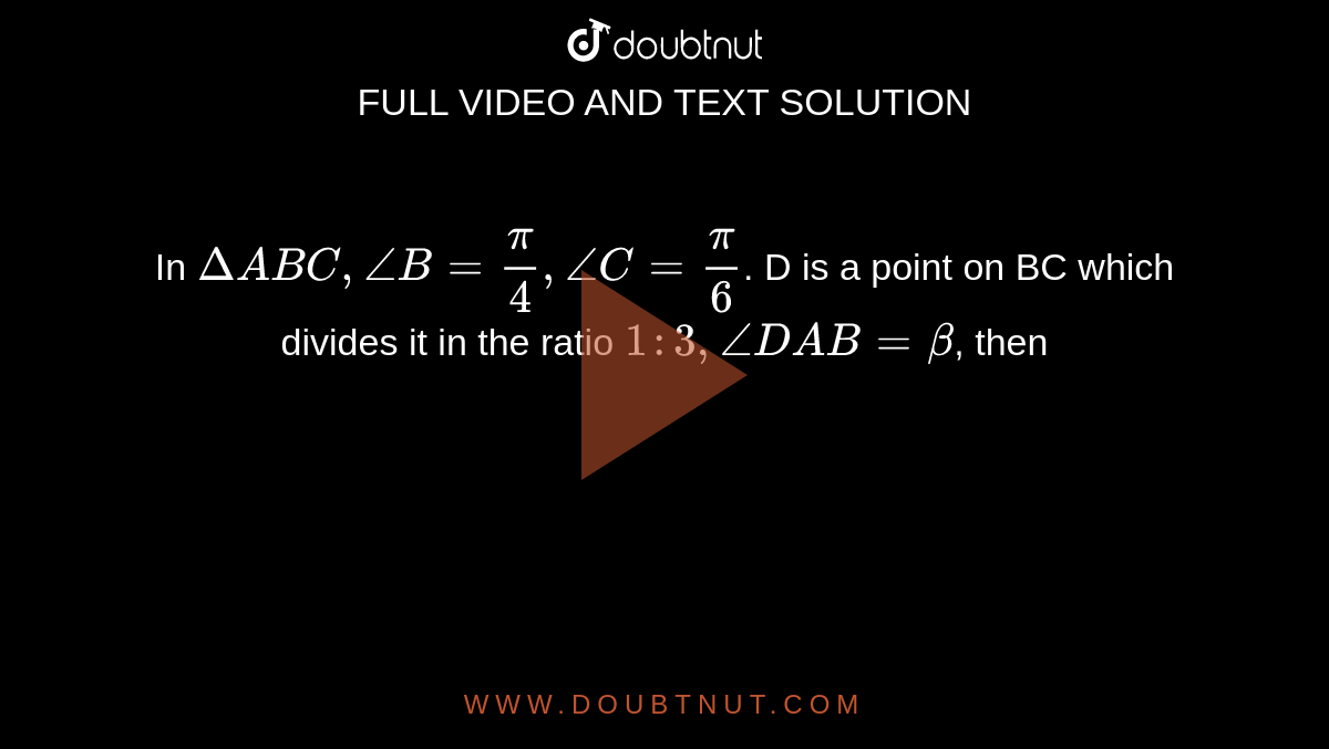  sec pi 4 AB cot Beta cot pi 6 AC 4sqrt 3 5 